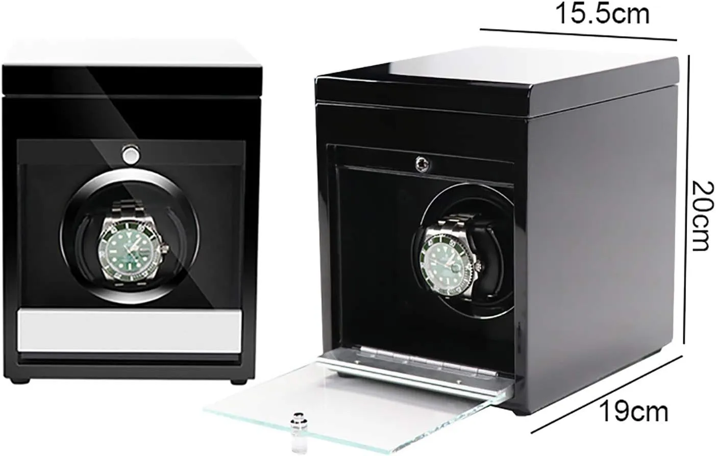 Mechanical Watch freeze burgeon flatter spend absurd Automatic Shaker with Access Control Watch Winding Box Quiet and well operated Spinner winding box Watch Winders - Wooden Watch Storage Case Smart Watches Winder with LED Light 