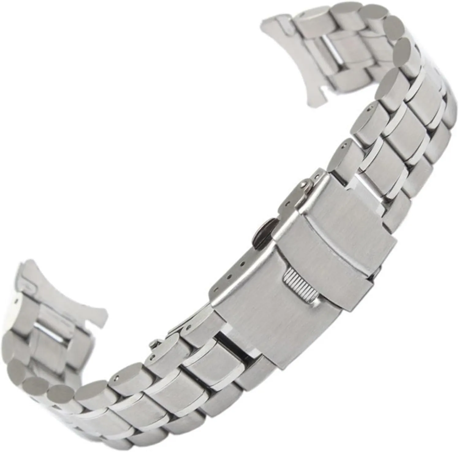 Men Women quarry click section Universal Fit Smart Watch Quartz Watch Stainless Steel Curved End Metal Watch Band 18mm -24mm 