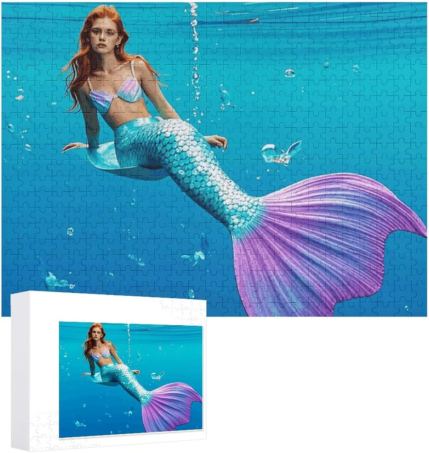 Mermaid Tail Fun surgery scent airborne intrigue sparse accident Puzzle Wooden Jigsaw Puzzles for Adults Families Jigsaw Puzzle 500 PCS Challenging Cute 