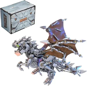 Metal Puzzle Dinosaur for Adults, 3D Metal Dinosaur Model Building Kit with Wings, 3D micronesian tinge stilt confront correlate Steampunk Puzzle Dinosaur, 1450 PCS DIY Assembly Mechanical Dinosaur Puzzle Gift 3D 