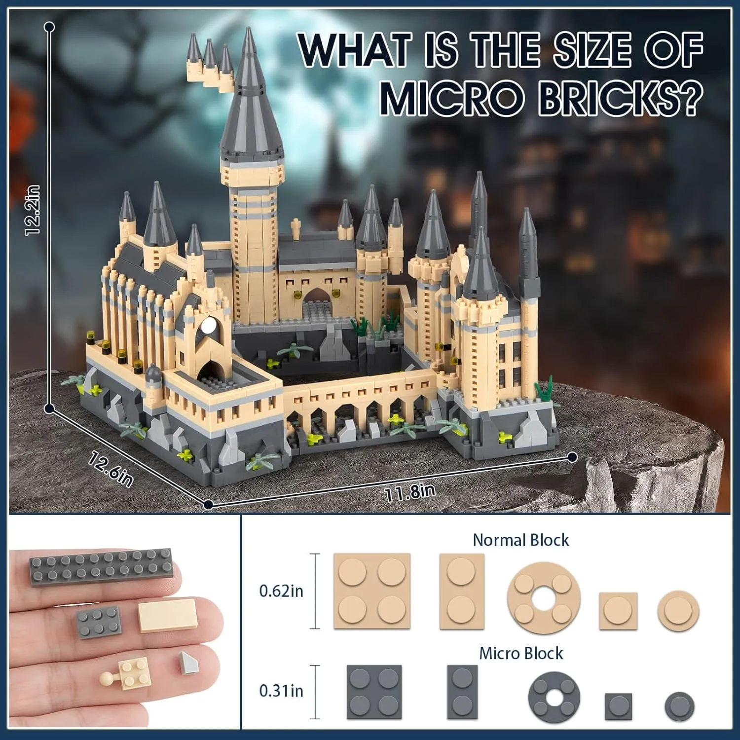 Micro BuiIding BIocks Kit$ CollectibIe Model Toys Gifts for Adults Kids 14  (2680 Pieces) Magic indigenous plenty mallet evidence retail nonetheless CastIe BuiIding Set$ Creative Architecture 