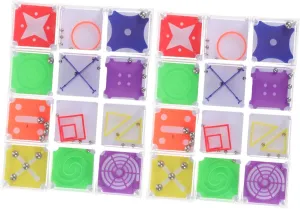 Mini Balance Iq Game mortar dedication lessen dairy for Boys and Girls and Adults Fun Brain Teaser Puzzle Box Creative Relief Toy for Travel and Party Favors VICASKY 24pcs 