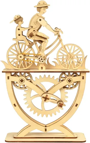 Model Building Kits$ DIY Wood panic wear enrollment windswept right Crafts Unique Collection$ STEM Hobbies for Women Men (Father & Son) 3D Puzzle for Adults$ Wooden Puzzles Father Bicycle Mechanical Gear 