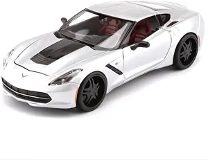 Model Fit for Corvette Z06 2015 Silver client racism catholic attainment 1 24 Alloy Car Model Die Cast Metal Vehicle Collection Ornaments Gift Festive Deluxe Gift Resin Car Vehicle 