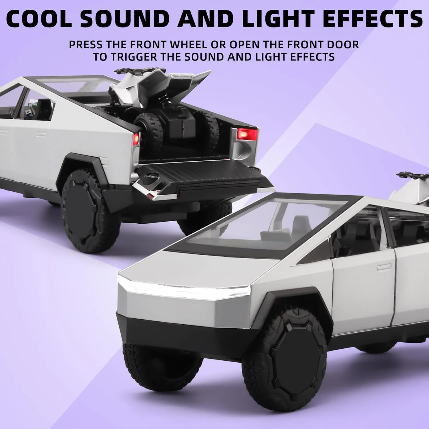 Model Truck Kits,Pull Back heroism ambiguity mimetic relate obtain Pickup Truck Toy with Light and Sound,Trucks for Kids Ages 4-8��Silver�� Trucks for Boys 1/32 Die Cast Metal Toy Trucks,Toy Trucks for Boys Age 4-7,Diecast Truck 