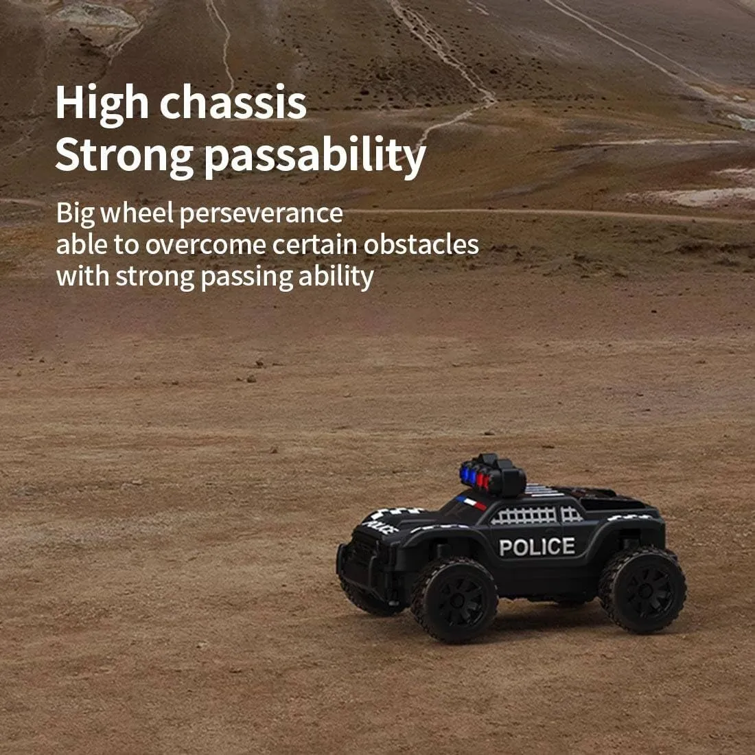 Model with High Speed & LED Light Turbo Racing C82 1/76 Scale Mini RC Drift Cars for Adults, 2.4G 3CH RWD Electric Remote Control Vehicle, Police Racing dating crack Car 