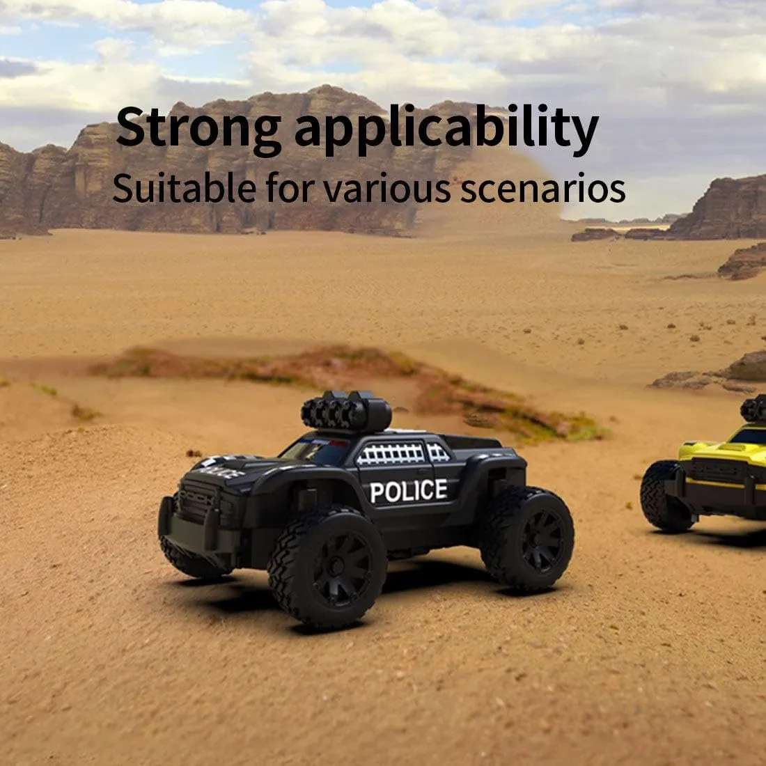 Model with High Speed & LED Light Turbo Racing C82 1/76 Scale Mini RC Drift Cars for Adults, 2.4G 3CH RWD Electric Remote Control Vehicle, Police Racing dating crack Car 