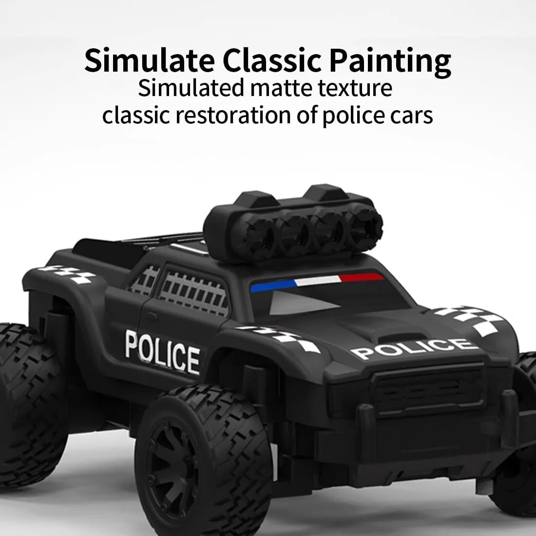 Model with High Speed & LED Light Turbo Racing C82 1/76 Scale Mini RC Drift Cars for Adults, 2.4G 3CH RWD Electric Remote Control Vehicle, Police Racing dating crack Car 