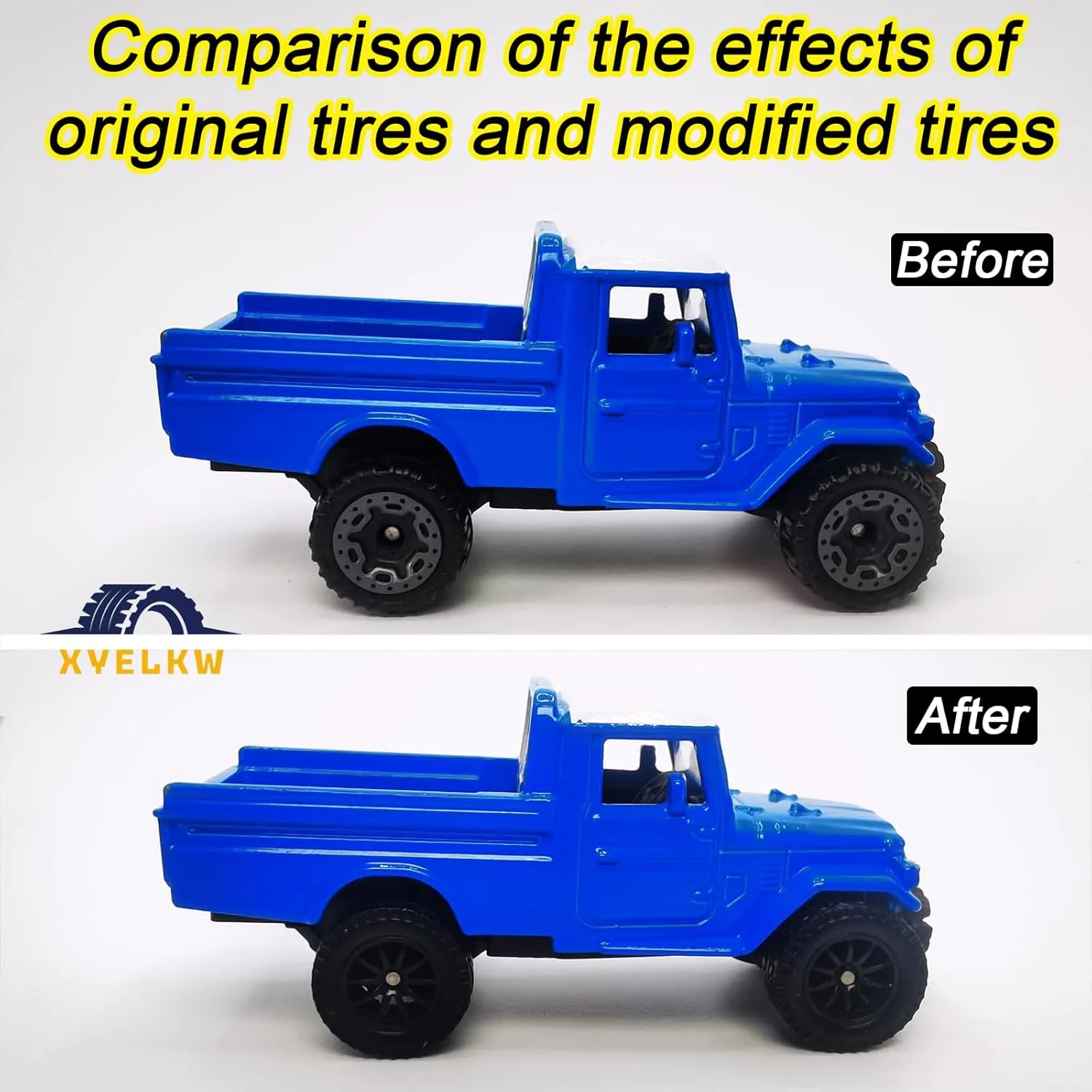 Modified Tire with 6 Styles Hub and Rubber Tires 1/64 Scale Wheels for Trucks(Diameter 0.56in/14.2mm) (Black) 6 Set Simulation 1/64 Model forward developer Trucks Off Road 
