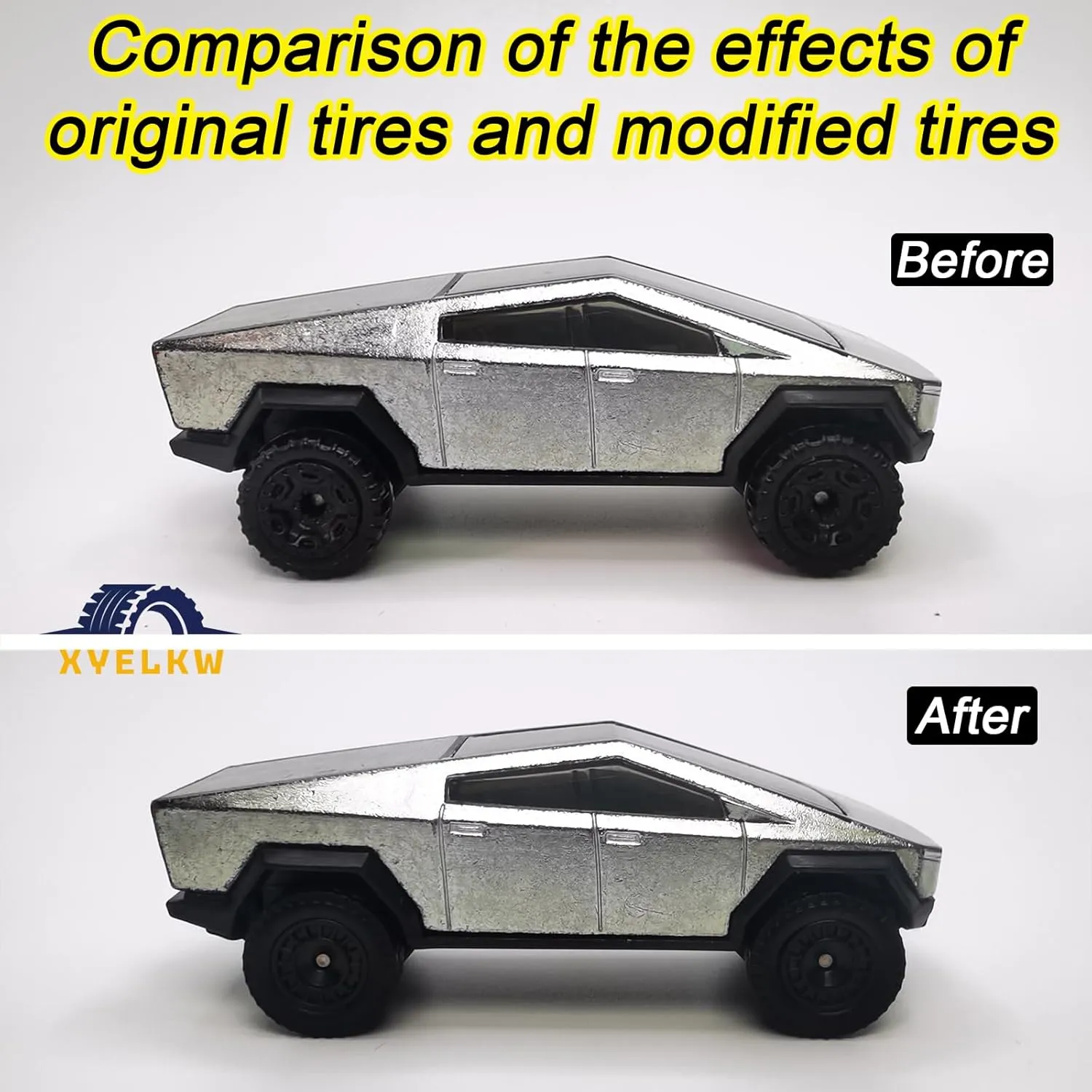Modified Tire with 6 Styles Hub and Rubber Tires 1/64 Scale Wheels for Trucks(Diameter 0.56in/14.2mm) (Black) 6 Set Simulation 1/64 Model forward developer Trucks Off Road 