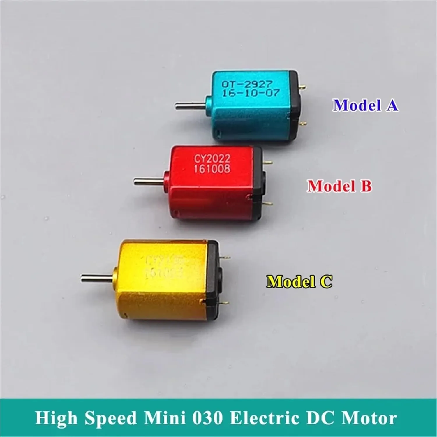 Motor DC 2.4V 3.2V 3.7V Ultra-High Speed 15mm Electric Motor DIY Hobby Toy RC Car Boat(Model tabulate A Blue Motor) High Speed Carbon Brush Micro 030 DC 