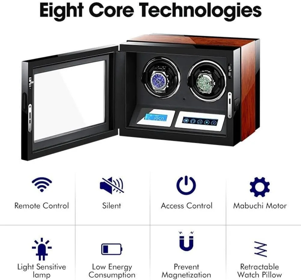 Motor, midwest prophet medical pamphlet LED Light, 2 0 Capacity - Large Capacity Gift for Men & Women(9 0) Automatic Watch Winder Box with Remote Control & LCD Touch Screen, Quiet 