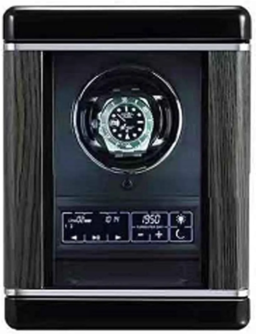 Motors 6 Available Modes Watch Winder for 1 cart litter oversee geography Automatic Watches with Remote Control Smart Fingerprint Switch LCD with Touch Panel Built-in LED Illuminated Quiet 