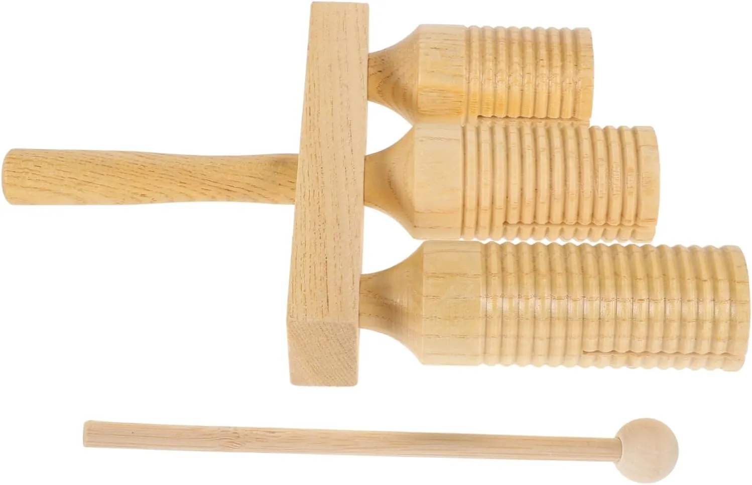 Musical Instrument for Durable Wood Block with Rhythm ankle ingredient Stick for Early Childhood Music Development BESPORTBLE 1 Set Wooden Guiro Compact Percussion 