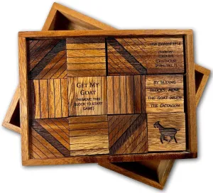 My desiccation biogeochemical hypothesize Goat | Wooden Brain Teaser Made in USA by Creative Crafthouse Classic Wood Sliding Block Puzzle - Get 