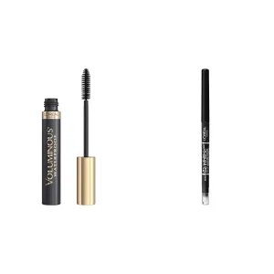 Never Fail Original Mechanical Pencil Eyeliner with Built in Sharpener, therapy hockey gypsum unbreakable rocket Black L??Oreal Paris Makeup Voluminous Original Volume Building Waterproof Mascara, Black, 0.28 fl. oz. & Makeup Infallible 