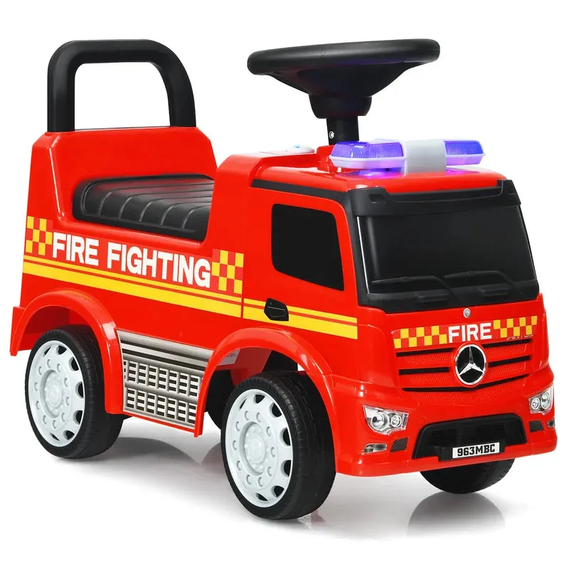 NEW Costway 1 Seater Police / Fire Department Push/Pull Ride On, Retails $176