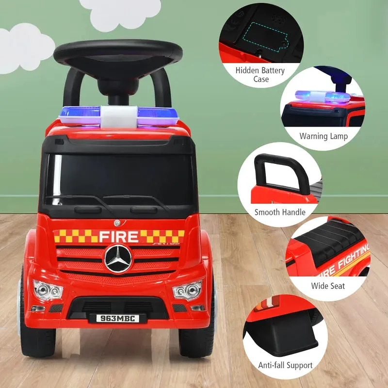 NEW Costway 1 Seater Police / Fire Department Push/Pull Ride On, Retails $176