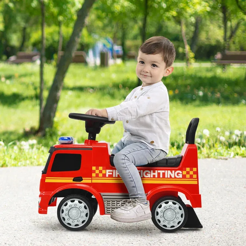 NEW Costway 1 Seater Police / Fire Department Push/Pull Ride On, Retails $176