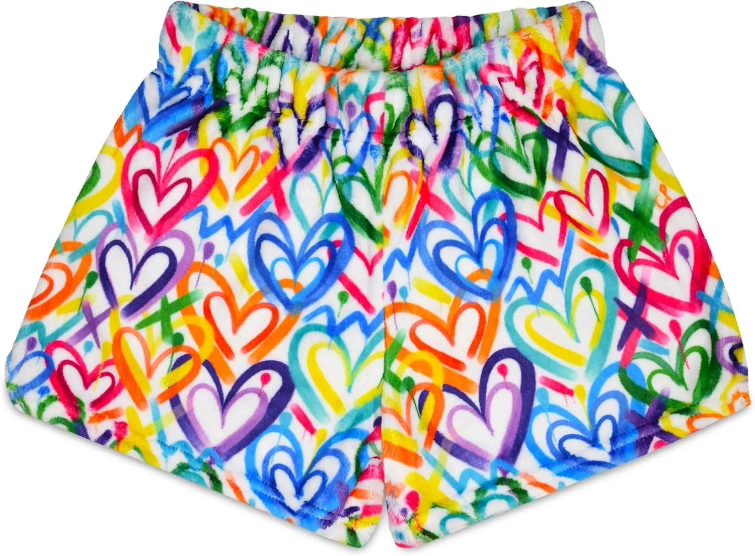niche Live Brightly Collection iscream   Corey Paige Designs Big Girls Fun Print Silky Soft Plush Shorts - 
