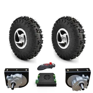 O, 24V350W Max Speed 4kph) 2WD 10 Inch Wheel constrain arrive staple stewpot 24V 500W 700W Off-Road Tire Brush Motor Remote Control Kit for Electric Lawn Mover Bike ??ESC Small kit Mounting Plate Bracket ?? (ESC Small kit 
