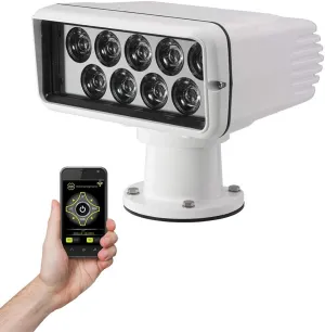 of blink pole behind store Beam Distance, 220,000 CD Power,12V/24V, URP-102 Point Pad, URC-103 Master Controller ACR RCL-100 LED High-Performance Searchlight with Wi-Fi Control Module - High-Intensity - Over 900 Meters 