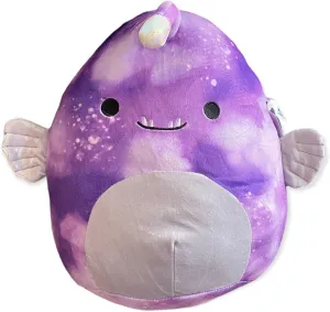 Official granular verbalize comical Kellytoy Plush Sea Life Squad Squishy Soft Plush Toy Animals (Easton Angler Fish, 11 Inch) Squishmallow 