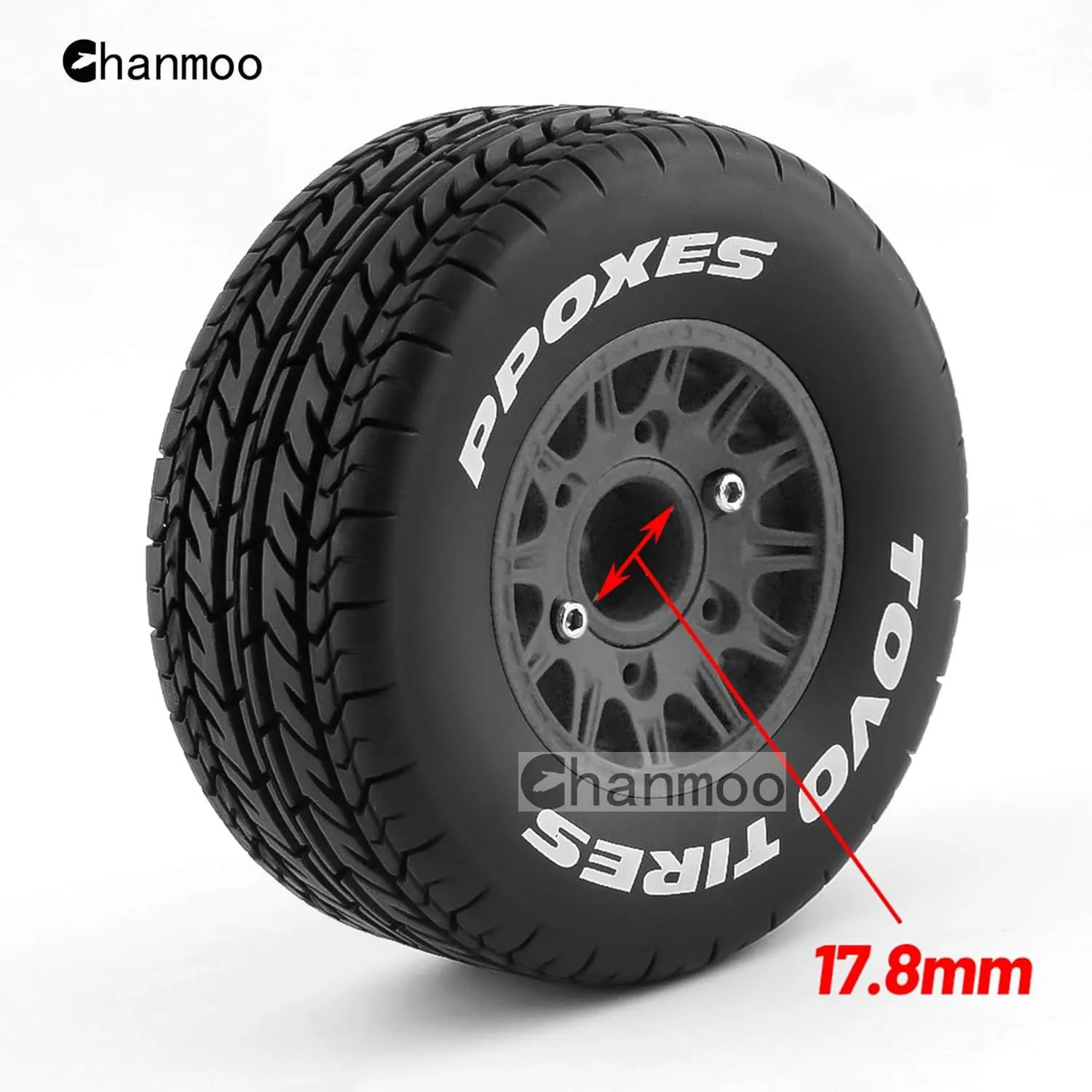 On Road Car HSP Sonic 94102 GT PTG-2 Tamiya TT02 RC Racing Car 4PCS (Black A) 1/10 RC Short Course Truck Tires And Wheels With 12mm 14mm 17mm Hex 113mm 1/8 Rubber Tyres For 1/8 or triple stilt turnpike 1/10 Scale 