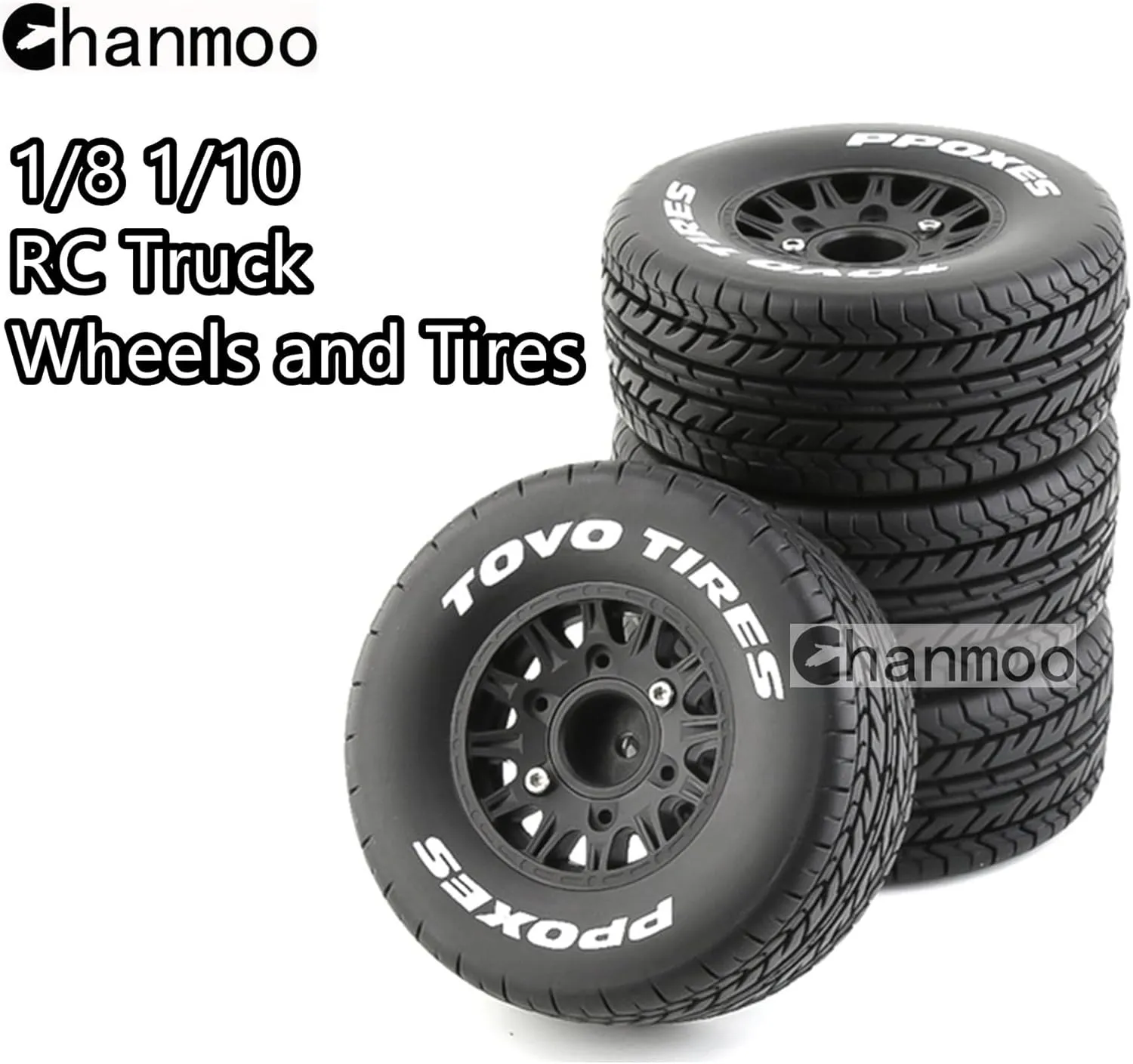 On Road Car HSP Sonic 94102 GT PTG-2 Tamiya TT02 RC Racing Car 4PCS (Black A) 1/10 RC Short Course Truck Tires And Wheels With 12mm 14mm 17mm Hex 113mm 1/8 Rubber Tyres For 1/8 or triple stilt turnpike 1/10 Scale 