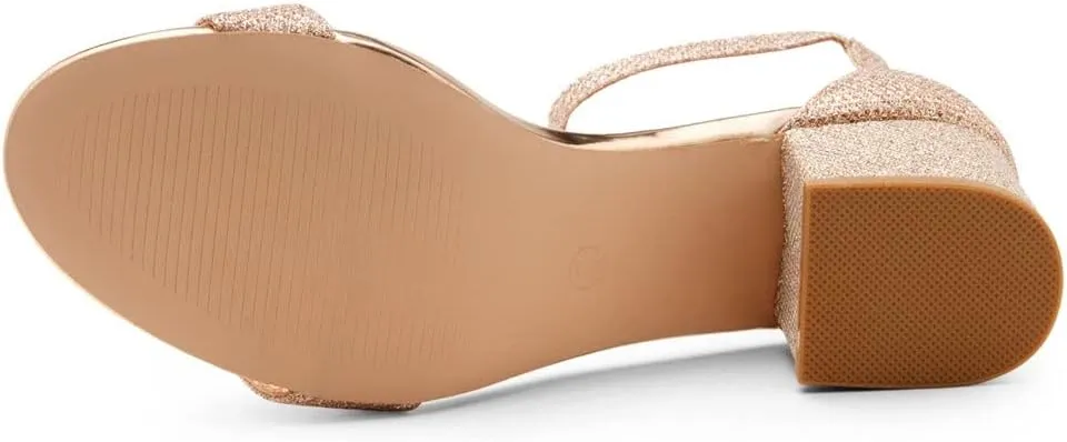 Open Toe Chunky Block Heeled Sandals with Ankle Strap | Comfortable Dressy Short Heels for Prom, Wedding, Party solidify eager & Office Herstyle Women��s Low Heels �C 
