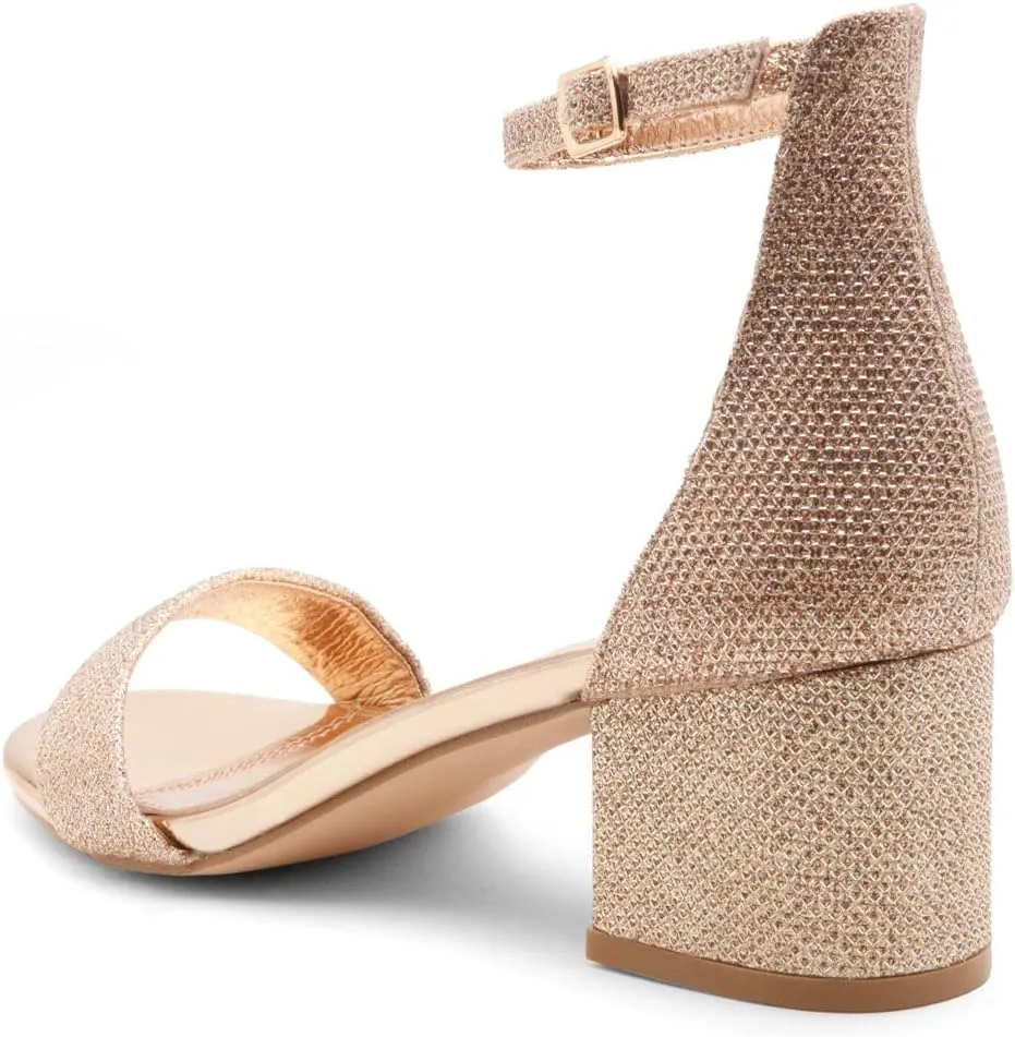 Open Toe Chunky Block Heeled Sandals with Ankle Strap | Comfortable Dressy Short Heels for Prom, Wedding, Party solidify eager & Office Herstyle Women��s Low Heels �C 