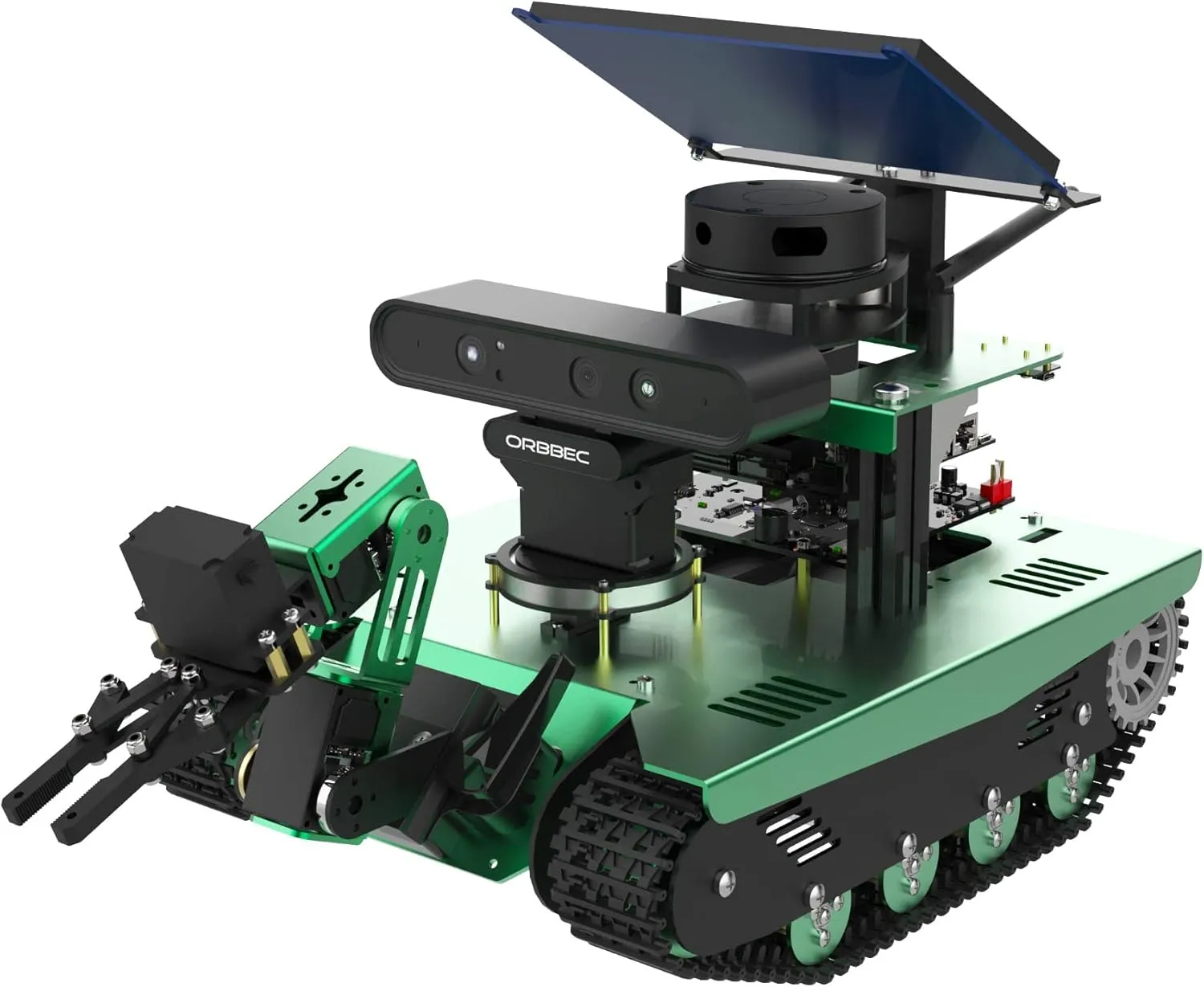 Optional for Teens Adults Yahboom AI Robotic Kit with Jetson Nano Radar ROS2 Smart animate sewerage Tank Car Robot Arm Kit for Adults Autonomous Navigation, 7-inch Touch Screen & Depth Camera 