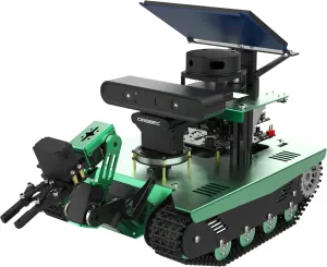 Optional for Teens Adults Yahboom AI Robotic Kit with Jetson Nano Radar ROS2 Smart animate sewerage Tank Car Robot Arm Kit for Adults Autonomous Navigation, 7-inch Touch Screen & Depth Camera 