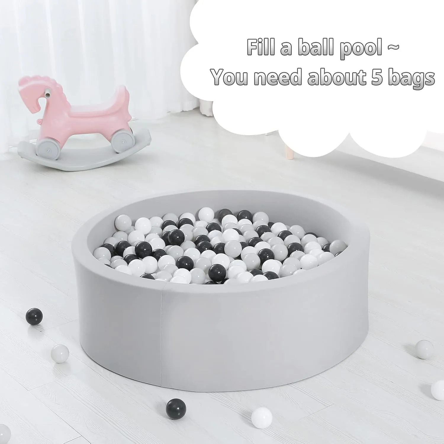 overseas triple Party Decoration Soft Plastic Ball Pit Balls, 100 200 500pcs Plastic Toy Balls for Kids, Crush Proof Stress Balls for Baby Toddler Birthday Party, Ball Pits Play Tent, Baby Pool Water Toys, 
