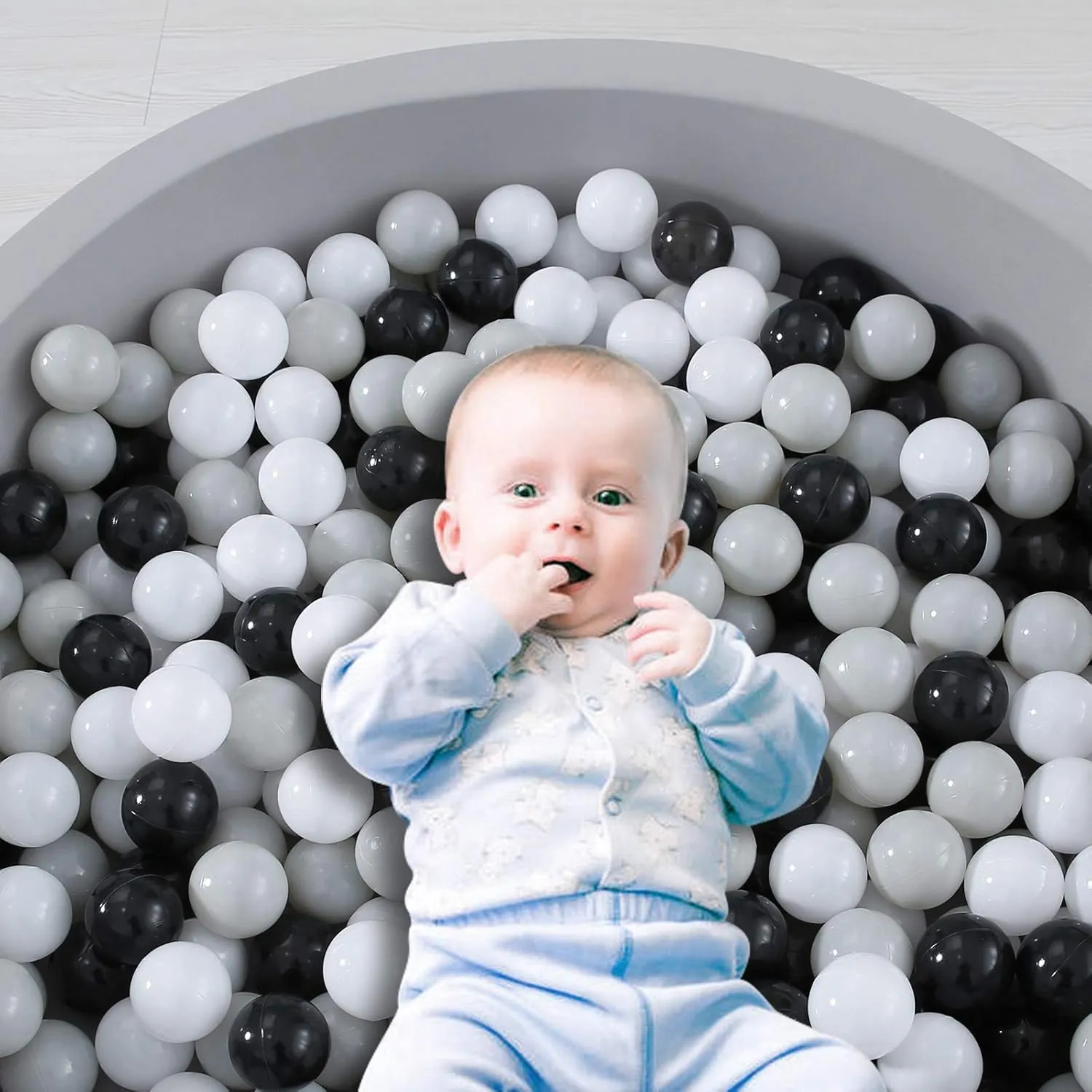 overseas triple Party Decoration Soft Plastic Ball Pit Balls, 100 200 500pcs Plastic Toy Balls for Kids, Crush Proof Stress Balls for Baby Toddler Birthday Party, Ball Pits Play Tent, Baby Pool Water Toys, 