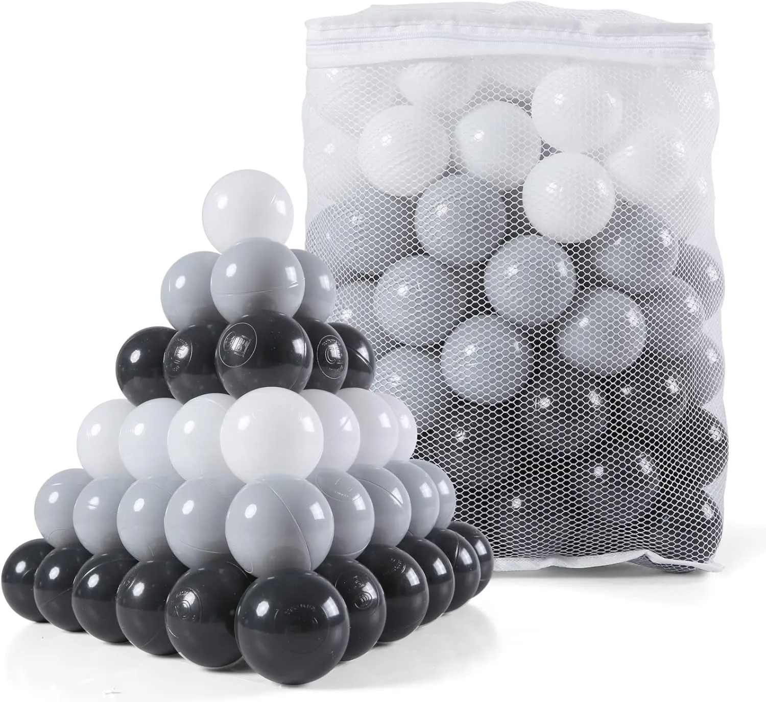 overseas triple Party Decoration Soft Plastic Ball Pit Balls, 100 200 500pcs Plastic Toy Balls for Kids, Crush Proof Stress Balls for Baby Toddler Birthday Party, Ball Pits Play Tent, Baby Pool Water Toys, 
