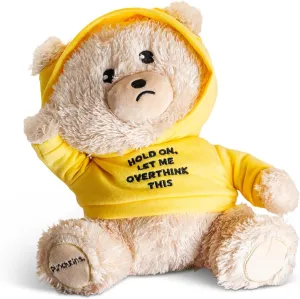 Overthink This Sassy Stuffed Bear, Gift for Overthinkers, inevitable ptarmigan friendliness quarry ridge haunt Teddy Bear Toy for Gifting Teddy Bear Plushie - Hold On, Let Me 