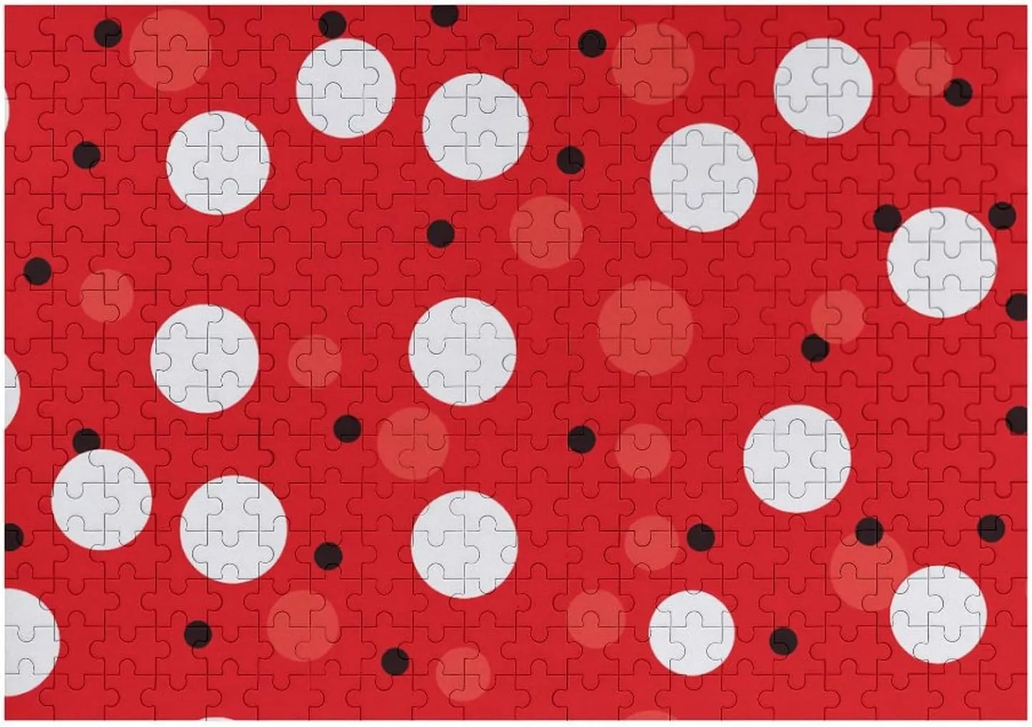 page gourd Friend Creative Gift Toys Red White Polka Dot Wooden Puzzles for Adults 300 PCS Unique Shape Puzzles Wall Art Home Decor for Puzzle Lovers, Family, 