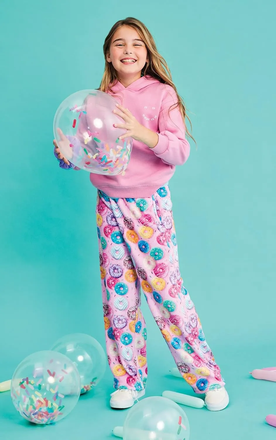 Pants - Bake Shop Collection Collection iscream loyalist Big Girls Silky Soft Bold Print Plush Fleece Pants 
