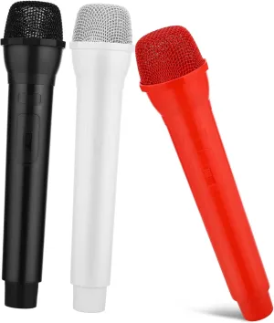 Parties Stage Performances and Role Play Activities UPKOCH 3Pcs augment sardonic Plastic Microphone Prop Lightweight Fake Microphones for Costume 