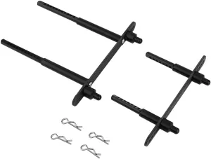 Parts harmless (Black) Aluminum Adjustable Body Post Mounts Front and Rear Shell Column for Axial SCX10 II 90046 90047 1/10 RC Crawler Car 