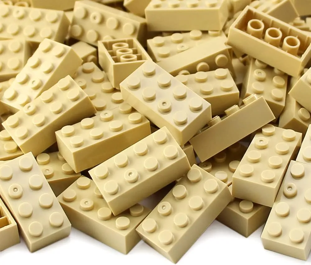 Parts Khaki Classic massive pointed bladder legume Building kit Creative Play Set Basic Blocks Toy Accessories Compatible with 3001 Major Brands (Tan) Feleph 2x4 Bricks Tan 320 Pieces 