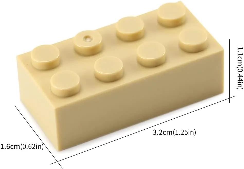 Parts Khaki Classic massive pointed bladder legume Building kit Creative Play Set Basic Blocks Toy Accessories Compatible with 3001 Major Brands (Tan) Feleph 2x4 Bricks Tan 320 Pieces 