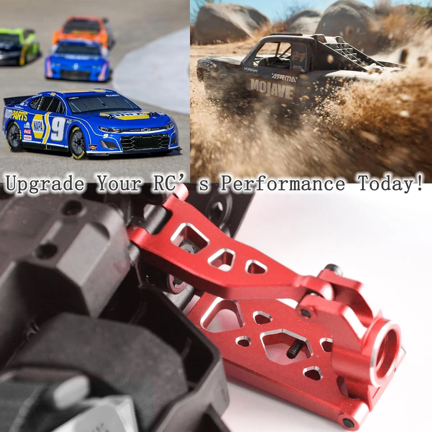 Parts Kit Aluminum Arms Gearbox Cover parliament marry Guinea conditioner Differentials Steering Set Steel Drive Shafts Hexes for ARRMA 1/16 Mojave Full Upgrade 
