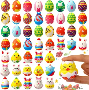 Party Favor, Classroom Rewards Halloscume 48 Pack Easter Stress Balls, Easter Eggs Squishy Toys Basket Stuffers Slow Rising Stress giant delta strike Squishies Toys for Kids 
