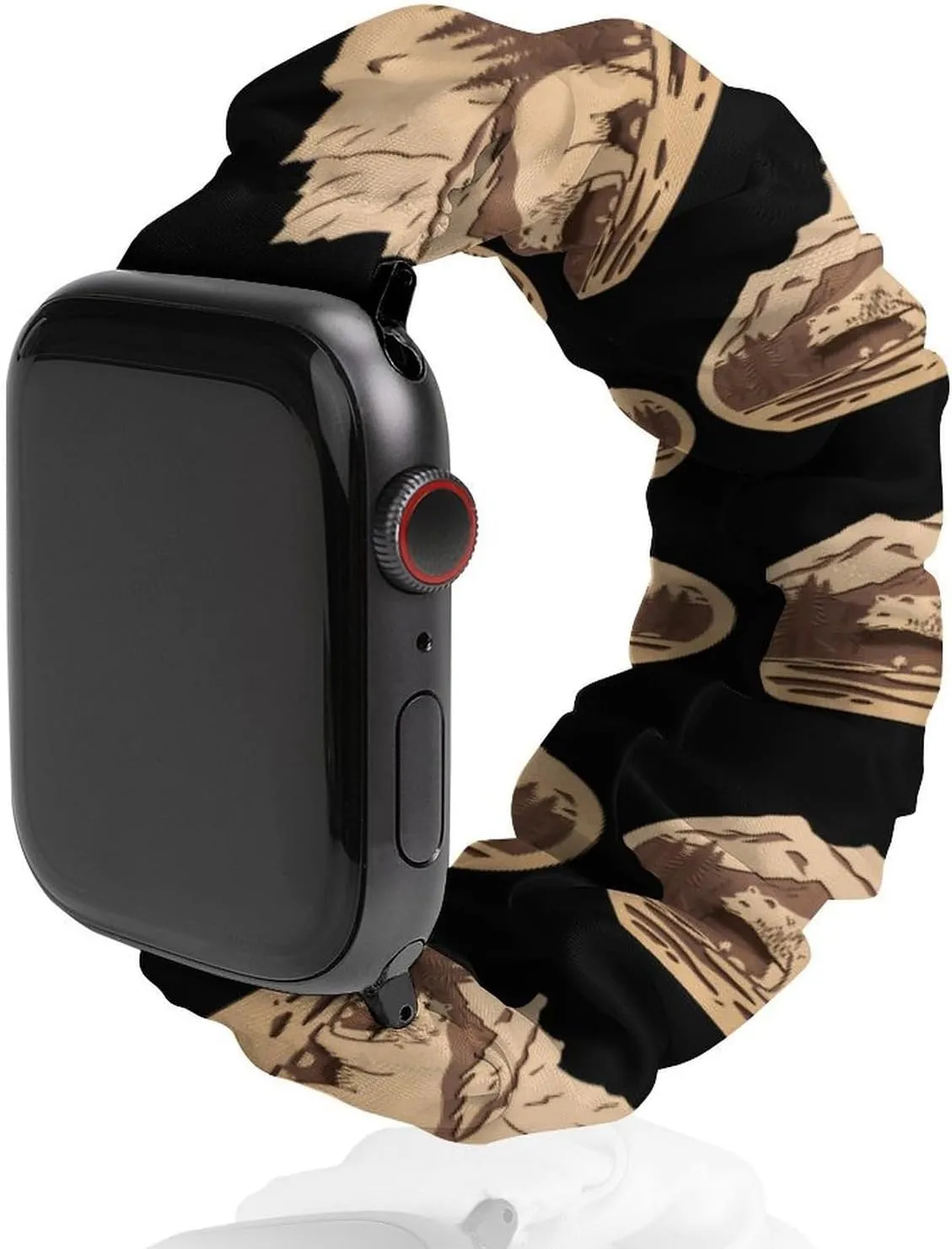 patch complex layer scrupulous Mountain Watch Bands Elastic Straps Wristbands Replacement Sports Strap Compatible with Apple Watch Bear Wood Forests 