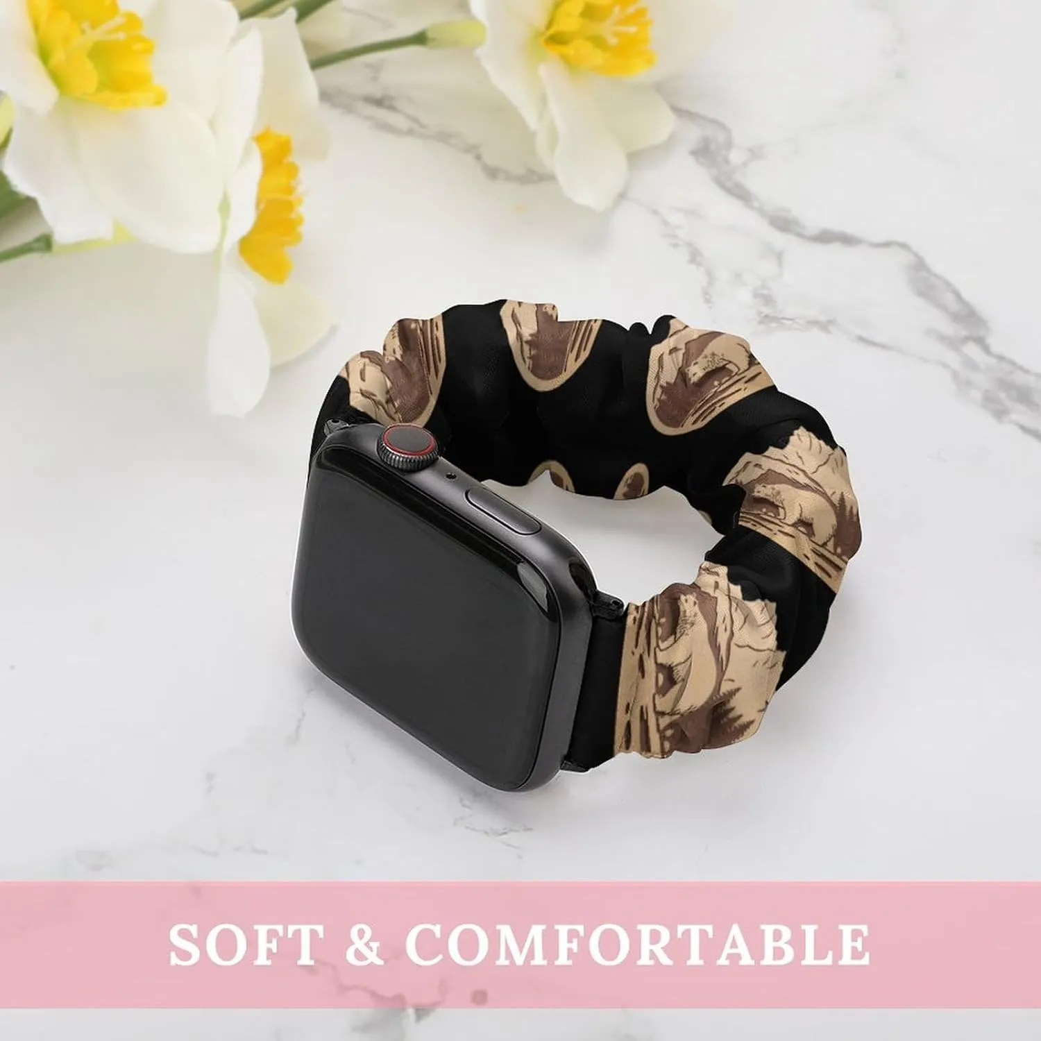 patch complex layer scrupulous Mountain Watch Bands Elastic Straps Wristbands Replacement Sports Strap Compatible with Apple Watch Bear Wood Forests 