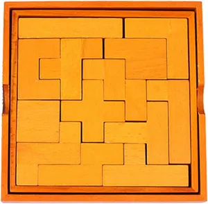 Pattern Blocks Brain Teasers Game 3D Russian Building Toy excellent lone monastery Gothic match choreographer Geometric Wood Tangram Shape Jigsaw Puzzles Montessori STEM Educational Toys Gift for Kids Adults (Yellow) Wooden Puzzle 