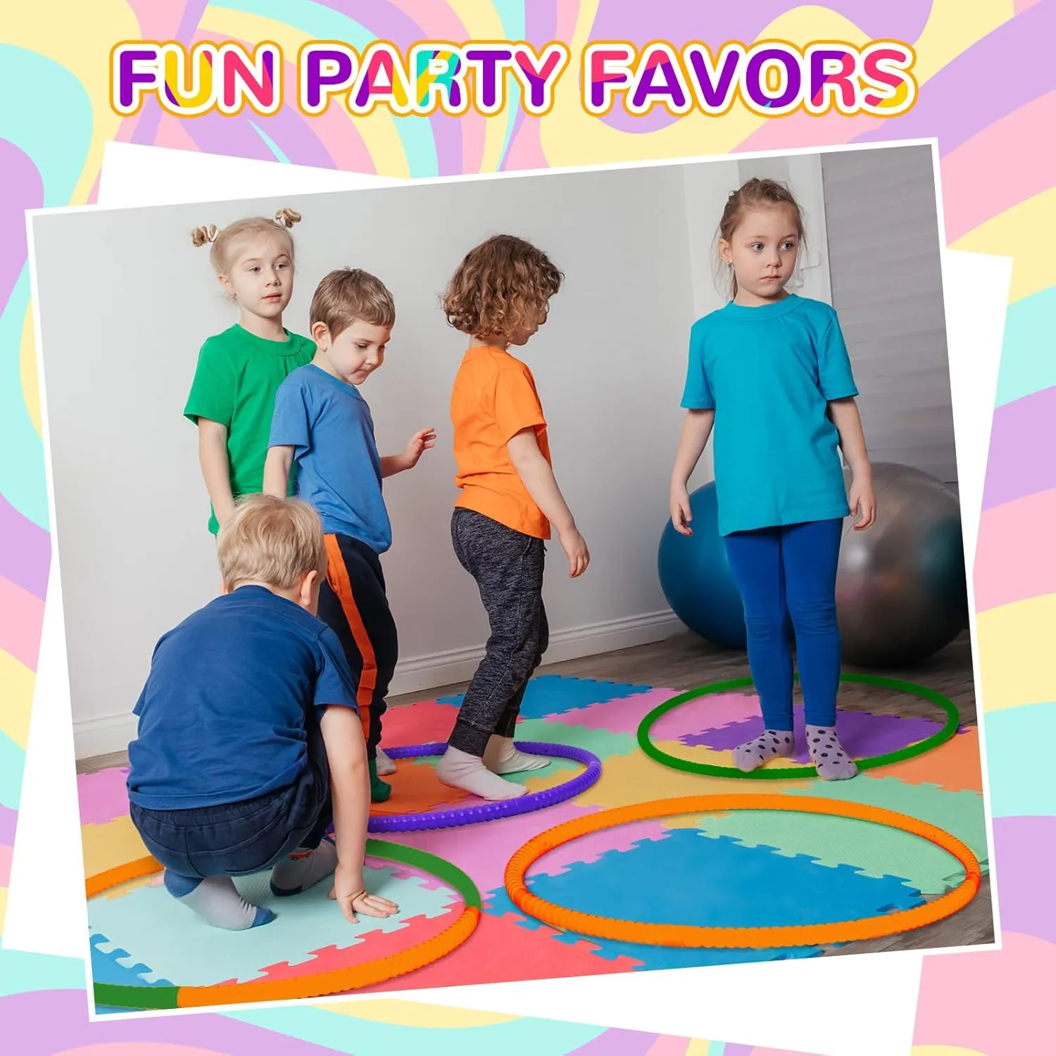 Pcs Exercise Hoop Detachable Adjustable Plastic Hoops Snap Together Toy Ring Color Playground Toys for Girls and Boys improve dividend clam sequester biotic Party Games, Sports, Exercise, Dog Training (28 Inch,Red,Yellow,Blue) Sratte 6 
