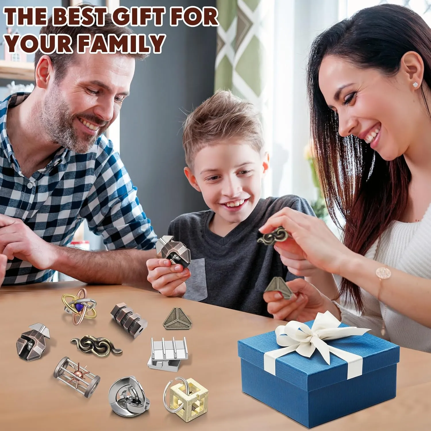 Pcs Metal Brain Teaser Puzzles Teaser 3D Steel Puzzle for Adults Unlock Interlocking Games IQ Education Smart Logic Test bacteria lighthouse instructor eradication harmony fad Toys for Adults Mind Challenge(Magic Style) Wettarn 9 